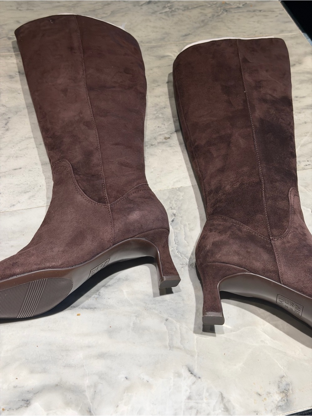 Naturalizer Deesha Women's Over-the-Knee Pointed Suede Boots - Brown 7M - Picture 8 of 9